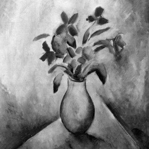 WV-Nr. 0059 (S) | Gefüllte Blumenvase auf einem Tisch