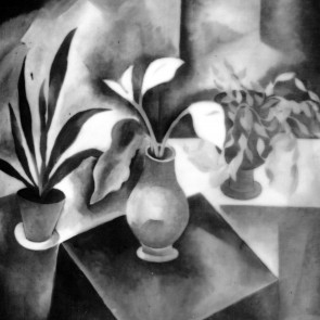 WV-Nr. 0550 (S) | Stillleben mit Blumenvase und Topfpflanzen