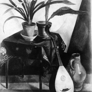 WV-Nr. 0452 (S) | Stillleben mit Kaktus und Laute / Stillleben