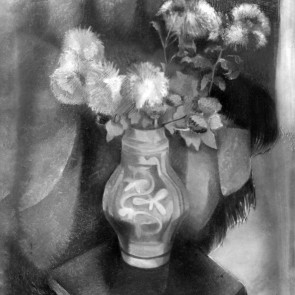 WV-Nr. 0454 (S) | Blumenstillleben vor einem Vorhang