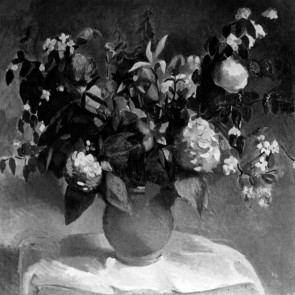 WV-Nr. 0078 (S) | Blumenstillleben auf weißem Tischtuch