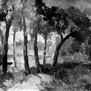 WV-Nr. 0664 (L) | Landschaft mit sechs Bäumen