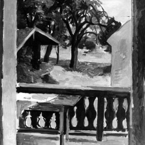 WV-Nr. 0477 (L) | Blick vom Balkon auf den Chiemsee