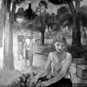 WV-Nr. 0402 (F) | Mädchen am Blumenbeet 