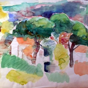 WV-Nr. 0176 (AL) | Landschaft mit Häusern