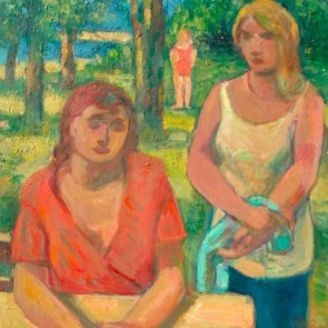 WV-Nr. 0318 (F) | Zwei Frauen am Gartentisch