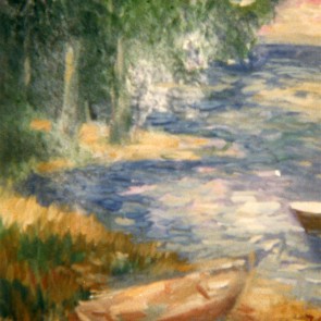 WV-Nr. 0064 (L) | Kleines Ruderboot am Chiemseeufer