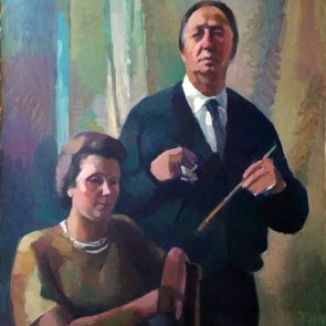 Selbstporträt mit Ehefrau Annemarie 