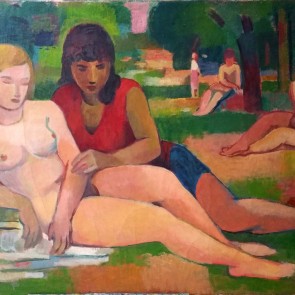 WV-Nr. 0694 (F) | Zwei Liegende im Park