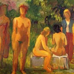 WV-Nr. 0508 (F) | Gruppe im Garten 