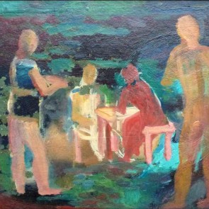 WV-Nr. 0787 (F) | Figurengruppe im Garten