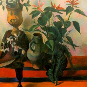 WV-Nr. 0734 (S) | Stillleben mit Gefäßen, Pflanzen und Blumen