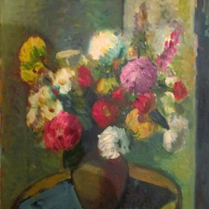 WV-Nr. 0191 (S) | Bunter Blumenstrauß in brauner Vase 