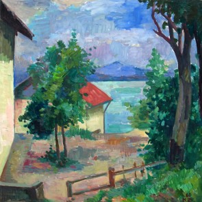 WV-Nr. 0642 (L) | Blick vom Rapplhof auf den Chiemsee