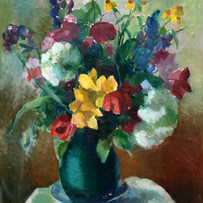 WV-Nr. 0698 (S) | Frühlingsblumen in blauer Vase