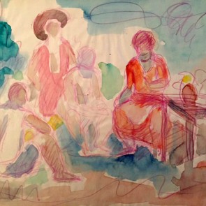 WV-Nr. 0178 (AF) | Figurengruppe im Garten