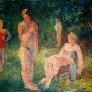 WV-Nr. 0432 (F) | Vier Frauen im Park