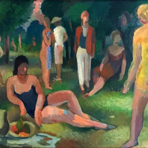 WV-Nr. 0881 (F) | Menschen in Parklandschaft