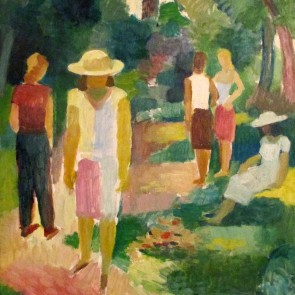 Kleine Figurengruppe im Park