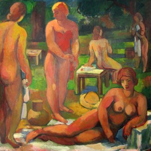 WV-Nr. 0504 (F) | Große figürliche Komposition mit liegendem Akt