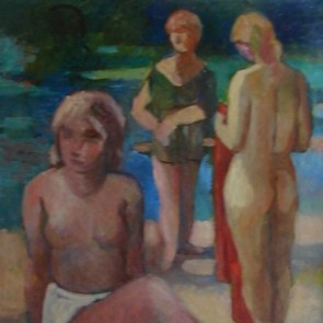 WV-Nr. 0391 (F) | Drei Frauen am Badesee