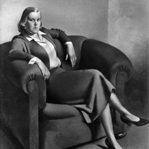 WV-Nr. 0023 (P) | Porträt Ehefrau Marga im Sessel