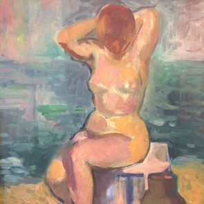 WV-Nr. 0730 (F) | Sitzender Akt am Meer