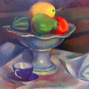 Stillleben mit Fruchtschale und Tasse