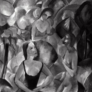 WV-Nr. 0647 (F) | Drei Frauen in Gartenlandschaft