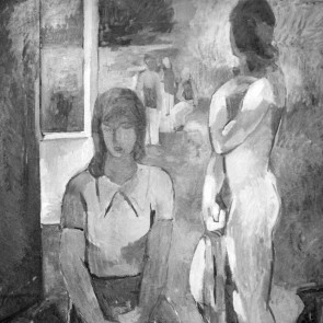 WV-Nr. 0720 (F) | Figürliche Komposition mit sitzendem Mädchen