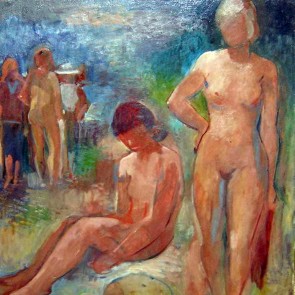 WV-Nr. 0246 (F) | Sitzender und stehender Akt in Landschaft  