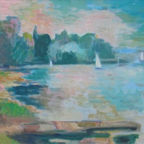 WV-Nr. 0500 | Chiemseebucht mit Ruderboot