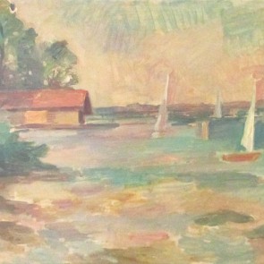 WV-Nr. 0435 (L) | Chiemseeufer mit Bootshaus 