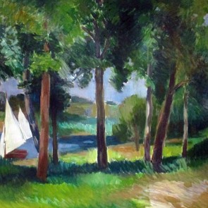 WV-Nr. 0558 (L) | Chiemseebucht mit Segelboot