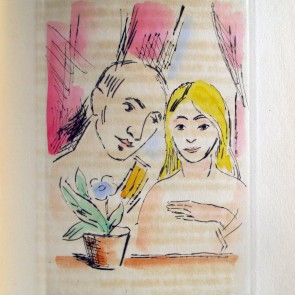 WV-Nr. 0194 (GP) | Paar mit blühender Topfpflanze