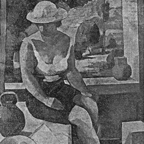 WV-Nr. 0776 (F) | Sitzende Frau mit Sommerhut 