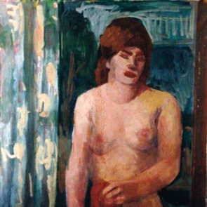 WV-Nr. 0600 (F) | Sitzender Akt mit rotem Tuch