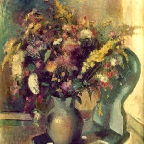 WV-Nr. 0719 (S) | Blumenstillleben mit hellem Tuch  