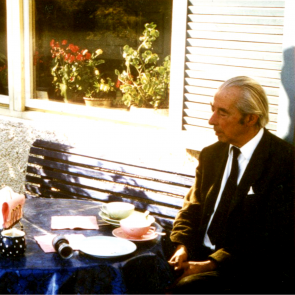 Treffen mit dem Freund und Malerkollegen Erich Glette 1972 in Gstadt am Chiemsee