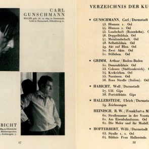 Katalog zur "Ausstellung der Interessengemeinschaft fortschrittlicher Künstler Hessens", 1928 in Darmstadt