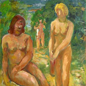 Zwei Damen beim Baden