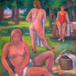 WV-Nr. 0486 (F) | Sitzender Akt mit Handtuch und Korb