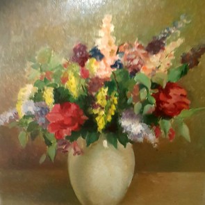 WV-Nr. 0245 (S) | Bunter Blumenstrauß in heller Vase