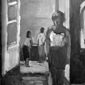 WV-Nr. 0226 (F) | Frau an offener Balkontür