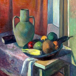 WV-Nr. 0541 (S) | Stillleben mit zweihenkligem Krug und gefüllter Fruchtschale