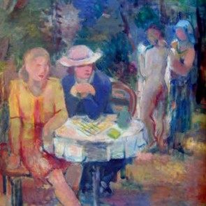 WV-Nr. 0187 (F) | Zwei Frauen am Gartentisch 