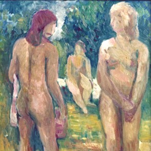 WV-Nr. 0859 (F) | Zwei stehende Akte im Garten