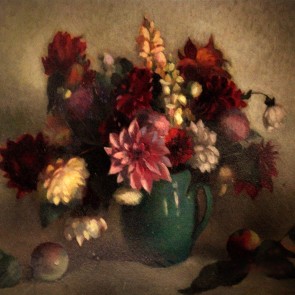 WV-Nr. 0851 (S) | Stillleben mit Chrysanthemen und Äpfeln