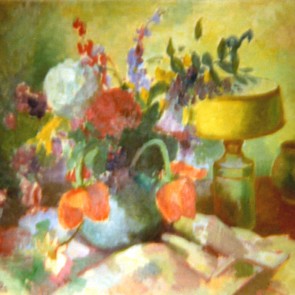 WV-Nr. 0813 (S) | Blumenstück mit Tischlampe