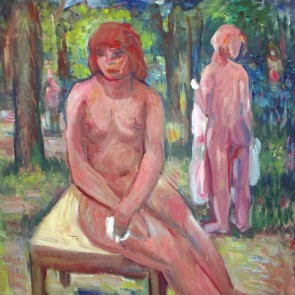 WV-Nr. 0718 (F) | Sitzender und stehender Akt im Garten 